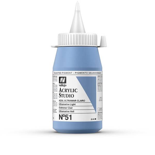 Vallejo Studio Akrilik Boya 500Ml Seri 1 51 Ultramarine Light - 3