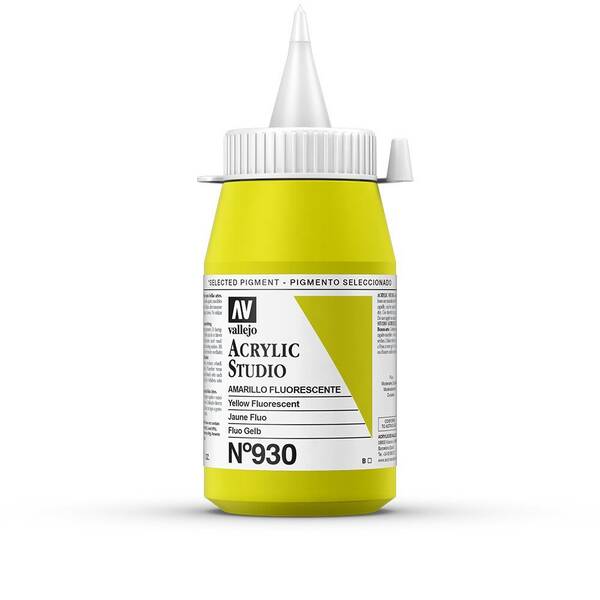 Vallejo Studio Akrilik Boya 500Ml Seri 2 930 Yellow Fluorescent - 3