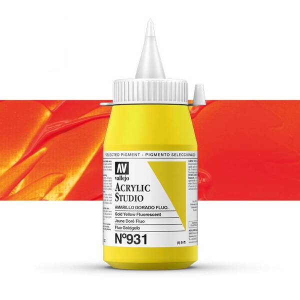Vallejo Studio Akrilik Boya 500Ml Seri 2 931 Gold Yellow Fluorescent - 1