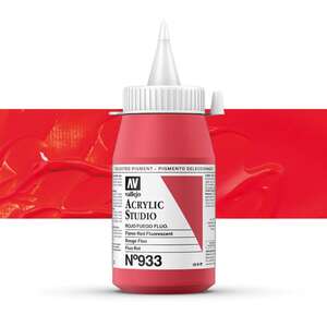 Vallejo Studio Akrilik Boya 500Ml Seri 2 933 Flame Red Fluorescent - Vallejo