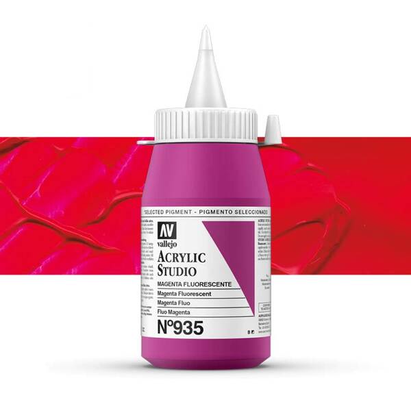 Vallejo Studio Akrilik Boya 500Ml Seri 2 935 Magenta Fluorescent - 1