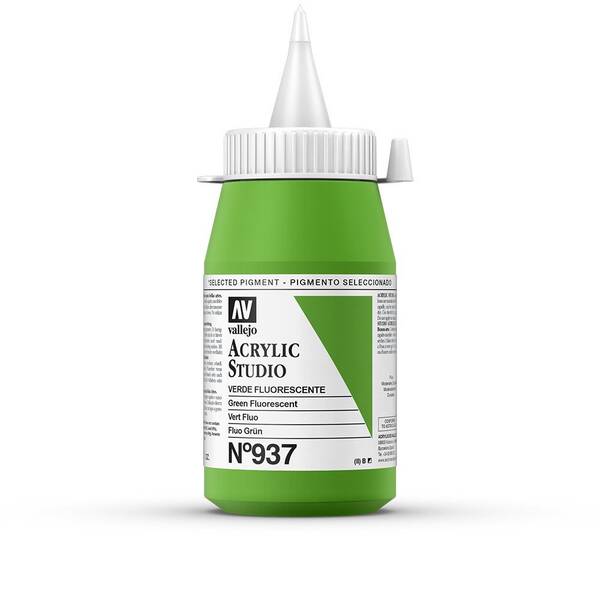 Vallejo Studio Akrilik Boya 500Ml Seri 2 937 Green Fluorescent - 3