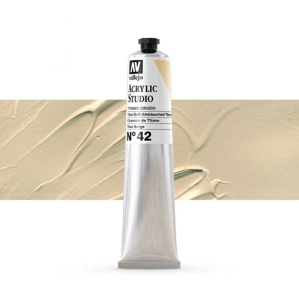 Vallejo Studio Akrilik Boya 58Ml Seri 1 42 Titan Buff Unbleached Titanium - 1