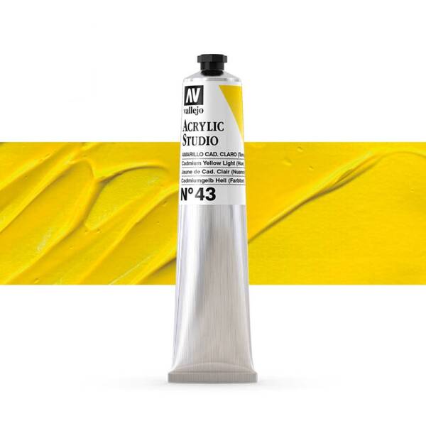 Vallejo Studio Akrilik Boya 58Ml Seri 1 43 Cadmium Yellow Light Hue - 1