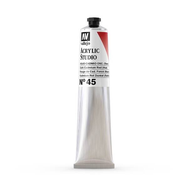 Vallejo Studio Akrilik Boya 58Ml Seri 1 45 Dark Cadmium Red Hue - 3
