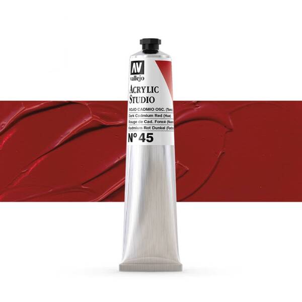Vallejo Studio Akrilik Boya 58Ml Seri 1 45 Dark Cadmium Red Hue - 1