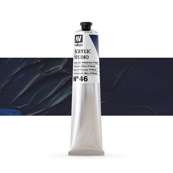 Vallejo Studio Akrilik Boya 58Ml Seri 1 46 Prussian Blue Phthalo - 1