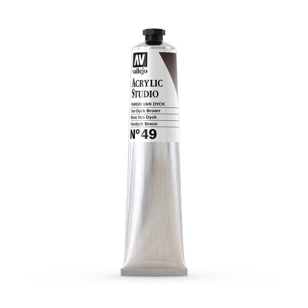 Vallejo Studio Akrilik Boya 58Ml Seri 1 49 Van Dyck Brown - 3
