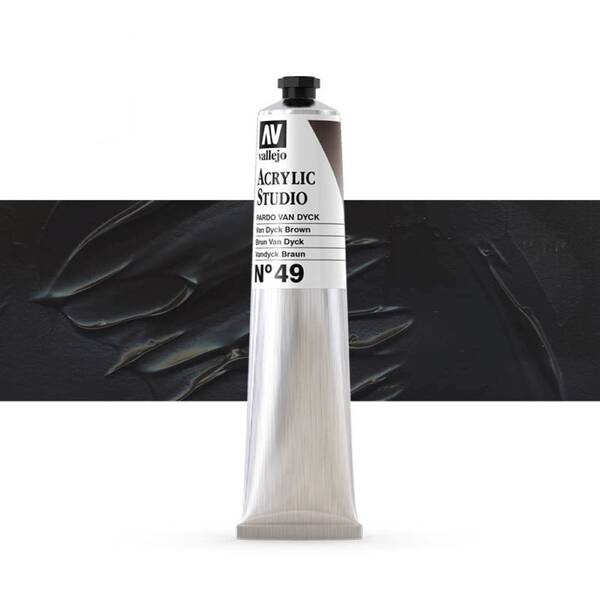 Vallejo Studio Akrilik Boya 58Ml Seri 1 49 Van Dyck Brown - 1