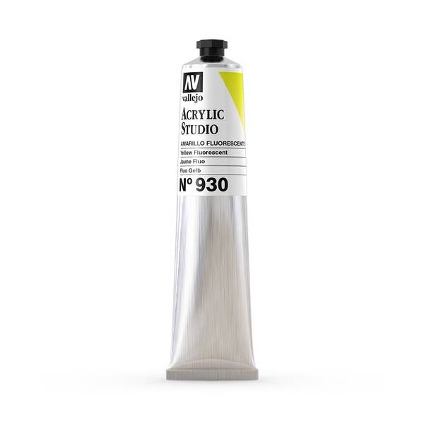 Vallejo Studio Akrilik Boya 58Ml Seri 2 930 Yellow Fluorescent - 3