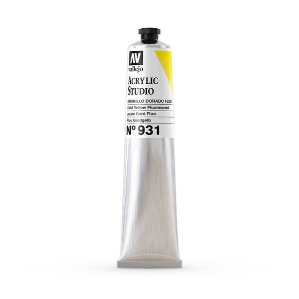 Vallejo Studio Akrilik Boya 58Ml Seri 2 931 Gold Yellow Fluorescent - 3