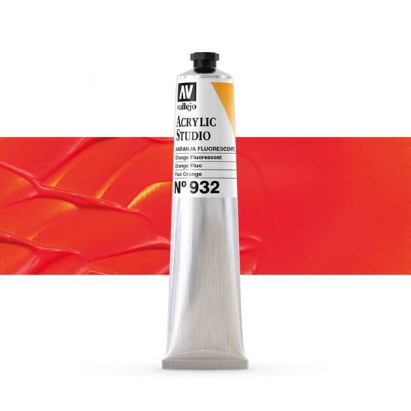 Vallejo Studio Akrilik Boya 58Ml Seri 2 932 Orange Fluorescent - 1