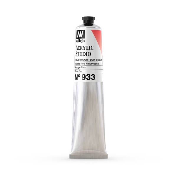 Vallejo Studio Akrilik Boya 58Ml Seri 2 933 Flame Red Fluorescent - 3