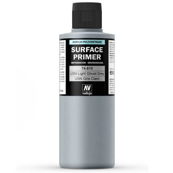 Vallejo Surface Primer 200Ml USN Light Ghost Grey 74.615 - 1
