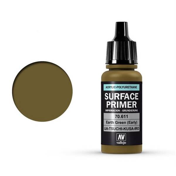Vallejo Surface Primer 17Ml 70.611 Earth Green (Early)