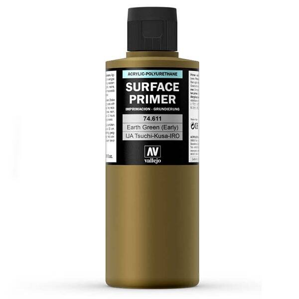 Vallejo Surface Primer 200Ml Earth Green 74.611 - 1