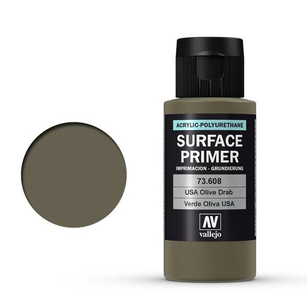 Vallejo Surface Primer 60Ml Verde Oliva USA 73.608