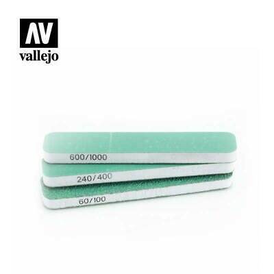 Vallejo Tools: 3 Dual Grit Flexi Sanders 90X19X6mm T04001 - 1