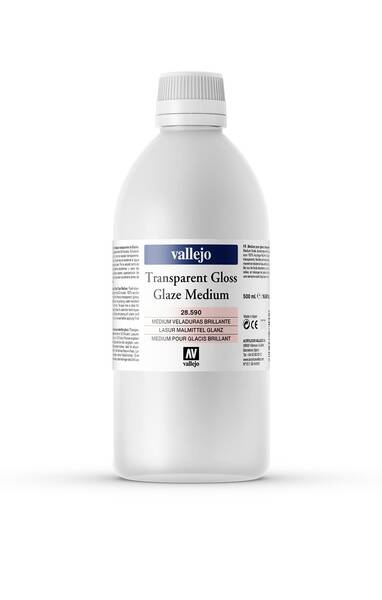 Vallejo Transparent Glaze Medium Gloss 500 ML 28.590 - 1