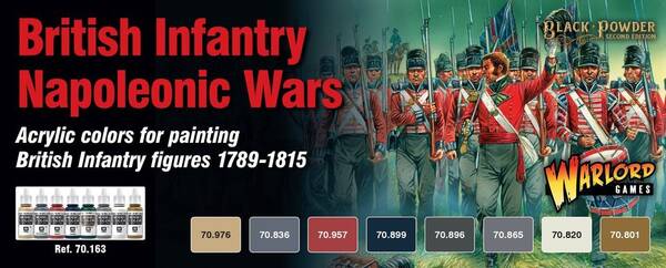 Vallejo Wargames Set British Infantry Napoleonic Wars (8) 70.163 - 1
