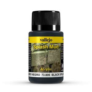 Vallejo Weathering Effects 40Ml 73.806 S1 Wet Black Splash Mud - Thumbnail
