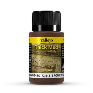 Vallejo Weathering Effects 40Ml 73.811 S1 Brown Thick Mud - Thumbnail