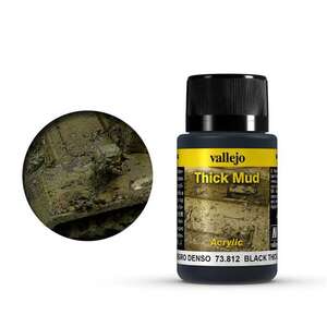 Vallejo Weathering Effects 40Ml 73.812 S1 Black Thick Mud - Thumbnail