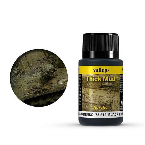 Vallejo Weathering Effects 40Ml 73.812 S1 Black Thick Mud