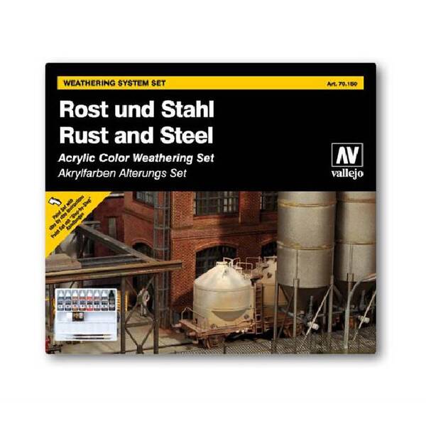 Vallejo Weathering System Set 70.150 Rust And Steel - 1