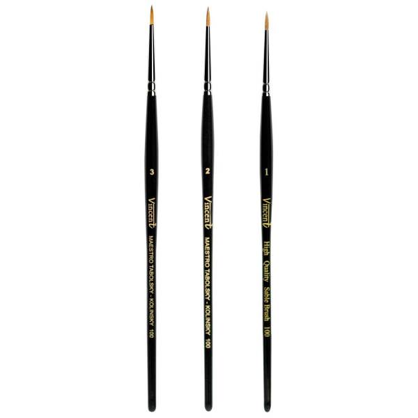 Vincent 100 Seri Samur Kılı Fırçalar - 1