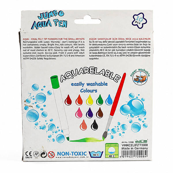 Vincent Aqua Pen Jumbo Keçeli Kalem Seti 10'lu - 2