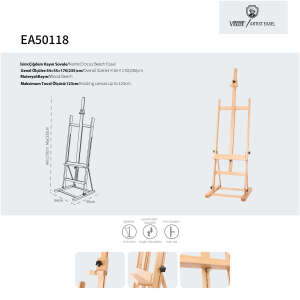 Vincent Artist Şövale EA50118 Crocus Beech/Çiğdem Kayın - 3