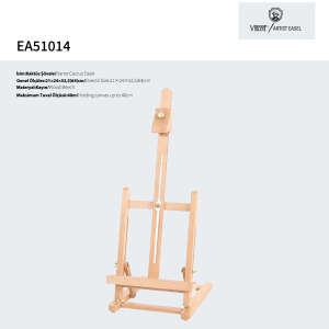 Vincent Artist Şövale Masaüstü Mini EA51014 Cactus/Kaktüs - 3