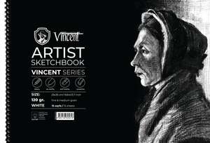 Vincent Artist Sketchbook Eskiz Defteri 120Gr 25X35 15 Sayfa Beyaz - Vincent