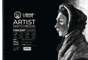 Vincent - Vincent Artist Seri Eskiz Defteri 120Gr 25X35 15 Sayfa Beyaz