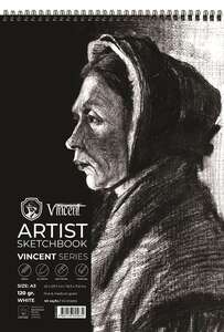 Vincent - Vincent Artist Seri Eskiz Defteri 120Gr A3 40 Sayfa Beyaz