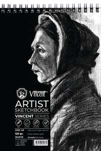 Vincent Artist Sketchbook Eskiz Defteri 120Gr A5 80 Yaprak Beyaz - Vincent