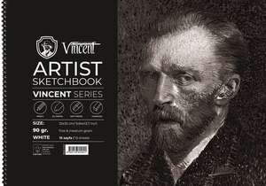 Vincent - Vincent Artist Seri Eskiz Defteri 90Gr 25X35 15 Sayfa Beyaz
