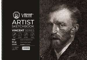 Vincent Artist Sketchbook Eskiz Defteri 90Gr 25X35 15 Yaprak Fildişi - Vincent