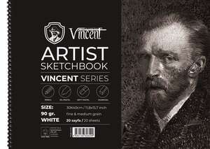 Vincent - Vincent Artist Seri Eskiz Defteri 90Gr 30X40 20 Sayfa Beyaz