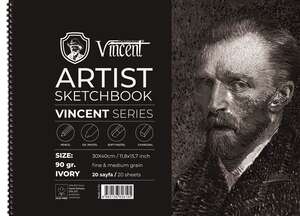 Vincent - Vincent Artist Seri Eskiz Defteri 90Gr 30X40 20 Sayfa Fildişi