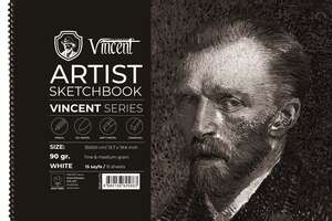 Vincent - Vincent Artist Seri Eskiz Defteri 90Gr 35X50 15 Sayfa Beyaz