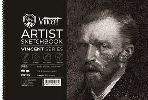 Vincent Artist Sketchbook Eskiz Defteri 90Gr 35X50 15 Sayfa Fildişi - Vincent