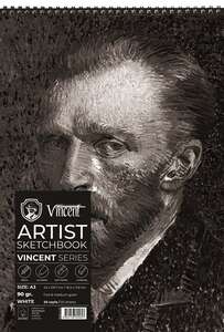 Vincent Artist Sketchbook Eskiz Defteri 90Gr A3 50 Sayfa Beyaz - Vincent