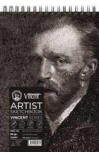 Vincent - Vincent Artist Seri Eskiz Defteri 90Gr A4 100 Sayfa Fildişi