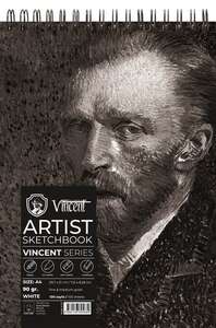 Vincent Artist Sketchbook Eskiz Defteri 90Gr A4 100 Yaprak Beyaz - Vincent