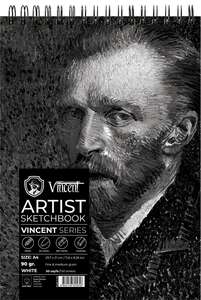 Vincent - Vincent Artist Seri Eskiz Defteri 90Gr A4 50 Sayfa Beyaz