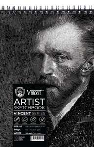 Vincent Artist Sketchbook Eskiz Defteri 90Gr A5 100 Yaprak Beyaz - Vincent