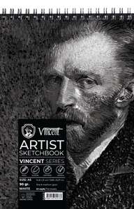 Vincent Artist Sketchbook Eskiz Defteri 90Gr A5 50 Sayfa Beyaz - Vincent
