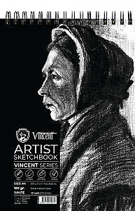 Vincent Artist Sketchbook Eskiz Defteri 120Gr A4 40 Yaprak Beyaz - Vincent
